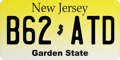 NJ license plate B62ATD