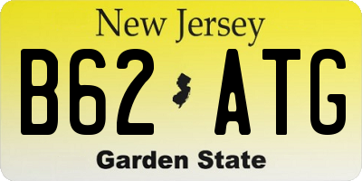 NJ license plate B62ATG