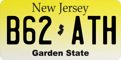 NJ license plate B62ATH