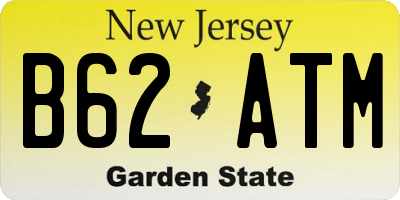 NJ license plate B62ATM