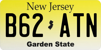 NJ license plate B62ATN