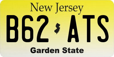 NJ license plate B62ATS