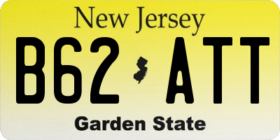 NJ license plate B62ATT