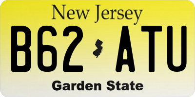 NJ license plate B62ATU