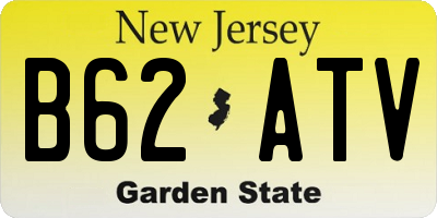 NJ license plate B62ATV