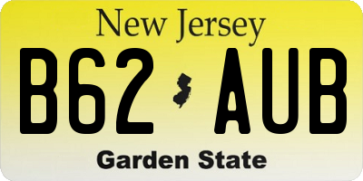 NJ license plate B62AUB