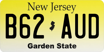 NJ license plate B62AUD