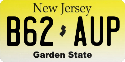 NJ license plate B62AUP