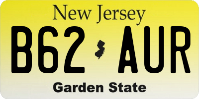NJ license plate B62AUR