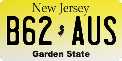 NJ license plate B62AUS