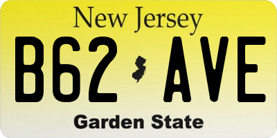 NJ license plate B62AVE