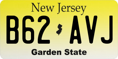 NJ license plate B62AVJ