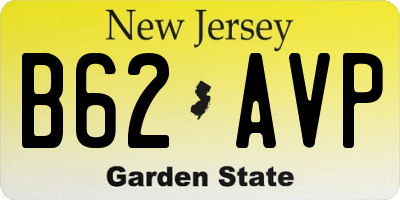 NJ license plate B62AVP