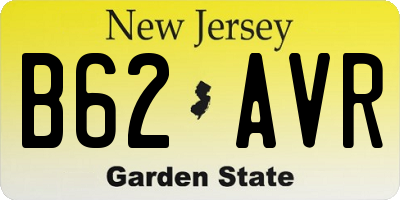 NJ license plate B62AVR