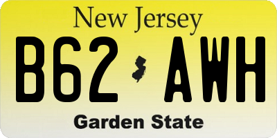 NJ license plate B62AWH