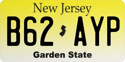 NJ license plate B62AYP