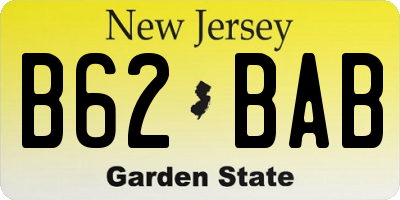 NJ license plate B62BAB