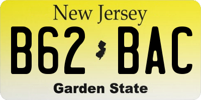 NJ license plate B62BAC