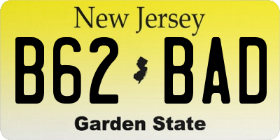NJ license plate B62BAD