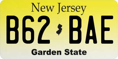 NJ license plate B62BAE