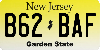 NJ license plate B62BAF