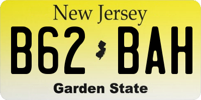 NJ license plate B62BAH