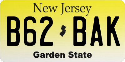 NJ license plate B62BAK