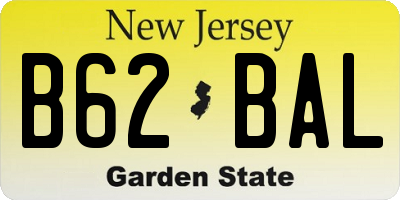 NJ license plate B62BAL