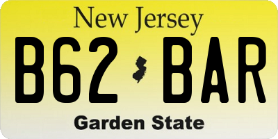 NJ license plate B62BAR