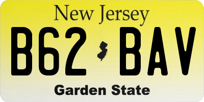 NJ license plate B62BAV
