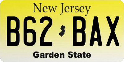 NJ license plate B62BAX
