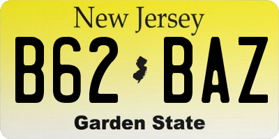 NJ license plate B62BAZ