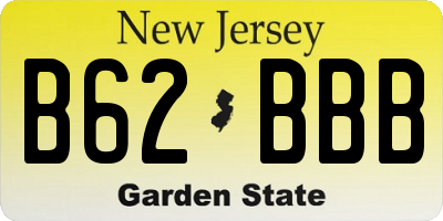 NJ license plate B62BBB