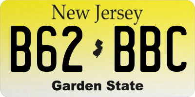 NJ license plate B62BBC