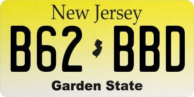 NJ license plate B62BBD