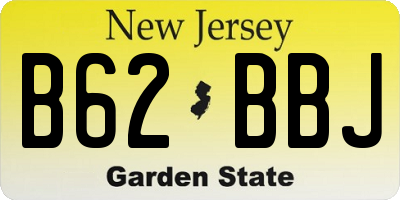 NJ license plate B62BBJ