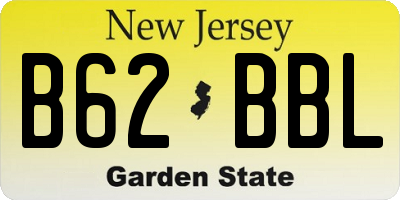 NJ license plate B62BBL