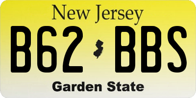 NJ license plate B62BBS