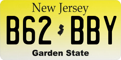 NJ license plate B62BBY