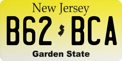 NJ license plate B62BCA