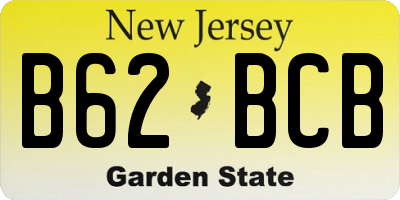 NJ license plate B62BCB
