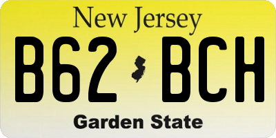 NJ license plate B62BCH