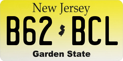 NJ license plate B62BCL