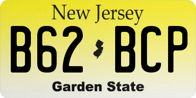 NJ license plate B62BCP