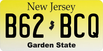 NJ license plate B62BCQ