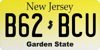 NJ license plate B62BCU