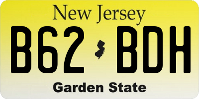 NJ license plate B62BDH