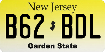 NJ license plate B62BDL
