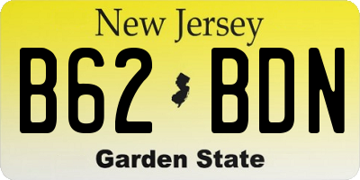 NJ license plate B62BDN
