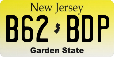 NJ license plate B62BDP